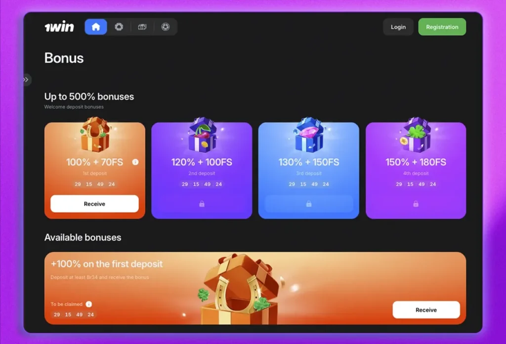 Welcome Bonus for 1win New Players